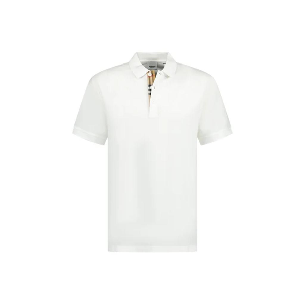Burberry SS23 Men's Casual Pullover Short Sleeve Polo Shirt White 80675831