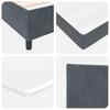 Boxspring Bed with Headboard Dark Grey 200 x 180 cm Velvet
