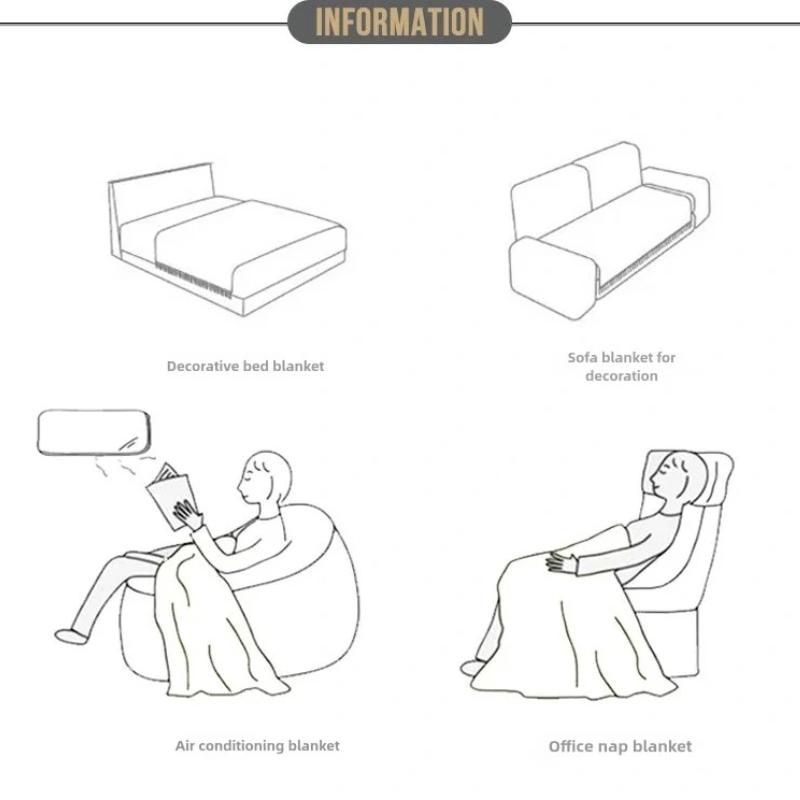 Throw Blanket for Couch Soft Living Room Home Decor Knitted Twin Size Blanket, Outdoor Lightweight Breathable Summer Warm Woven