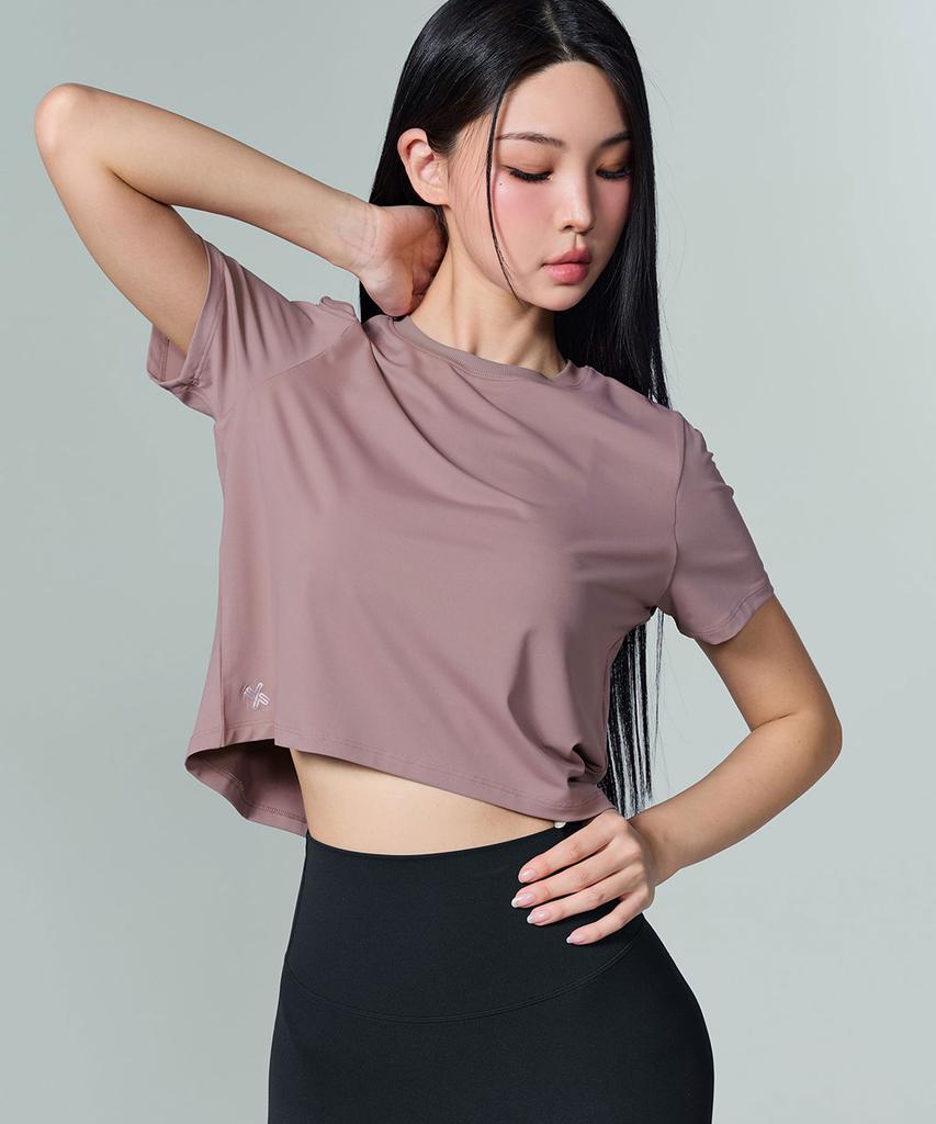 XEXYMIX [2Pack] Ice Feather Light 2.0 Crop Short Sleeve Xfk1Ts1002