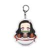 Anime Demon Slayer Kimetsu No Yaiba Llavero Anillo Dibujos Animados Kamado Tanjirou Kamado-Nezuko Tomioka Giyuu Figura de Acción Modelo Regalo