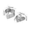 Stainless Steel Mousse Cake Ring Molds with Press Plate 1/4 Pcs Multi Shapes for Commercial Bakery Dessert Making