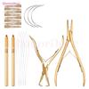 GlamorDove Beaded Weft Hair Extension Kit – Double Hole Pliers, Bead Remover & Sewing Tools