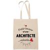 Tote Bag - PLANETEE - Beloved Architect Woman - Cotton - Printed In France - Reinforced Handles
