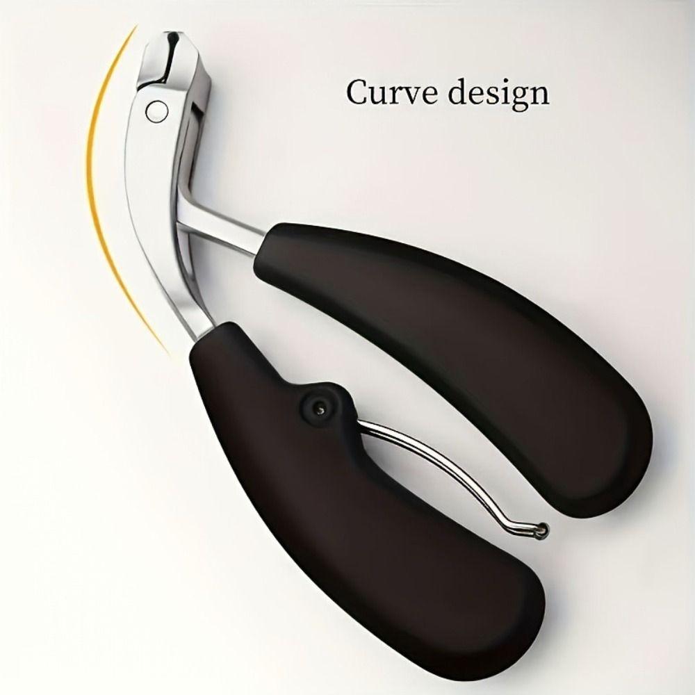 Extra Wide Mouth Curved Nail Clippers Anti-Splash Thick Nail Trimmer Toenail Nippers Fingernail