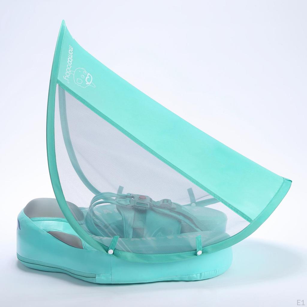 Com Toldo Solar, Assento ty, Boia Inflável para Bebês, Treinador de Natação para Recém-Nascidos, Bebês Pequenos, 4-48