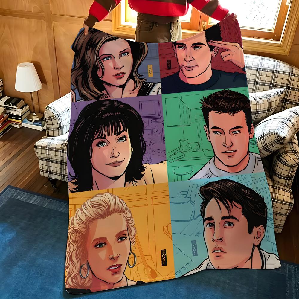 Drama F-Friends Throw Flannel Cozy Print Blanket, Portable, Durable Machine Washable Cute Cool