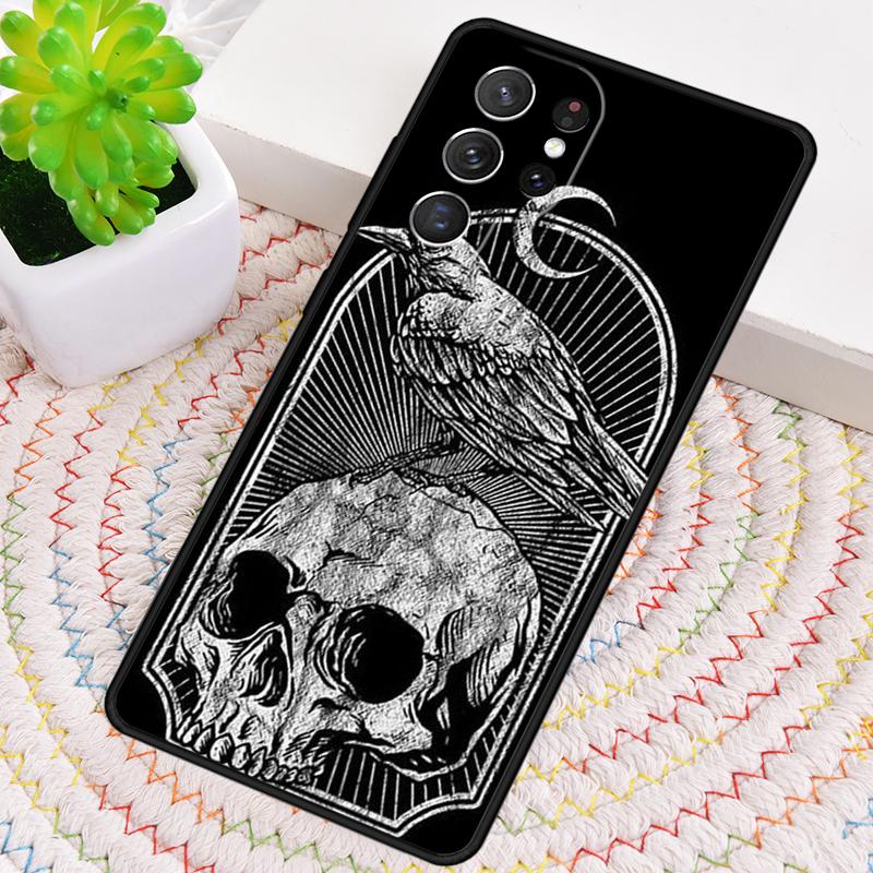 Skull Gothic Creepy Pastel Goth Phone Case For Samsung Galaxy Note 10 Pro S26 S25 S24 S23 S22 Ultra Plus S21 FE S20 Cover