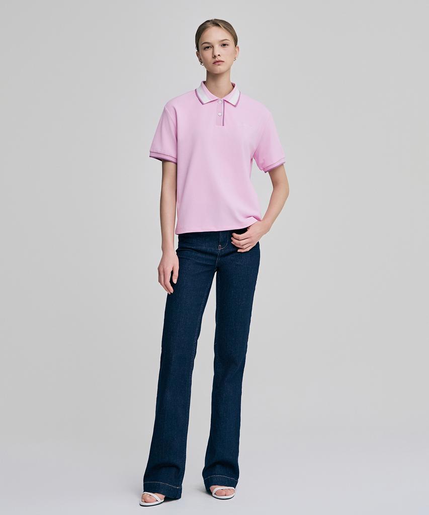 DUVETICA Bolsover (Light Violet) (Women'S Short-Sleeve Polo Shirt)
