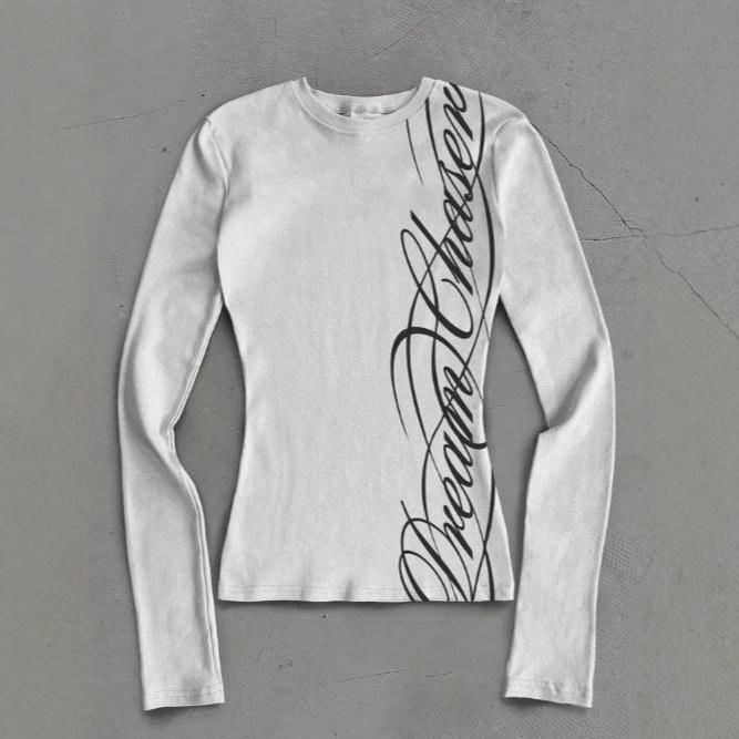 2026 Herbst/Winter Europäisches Y2K Bedrucktes Damen-T-Shirt - Trendiges, Vielseitiges, Modisches Basisteil