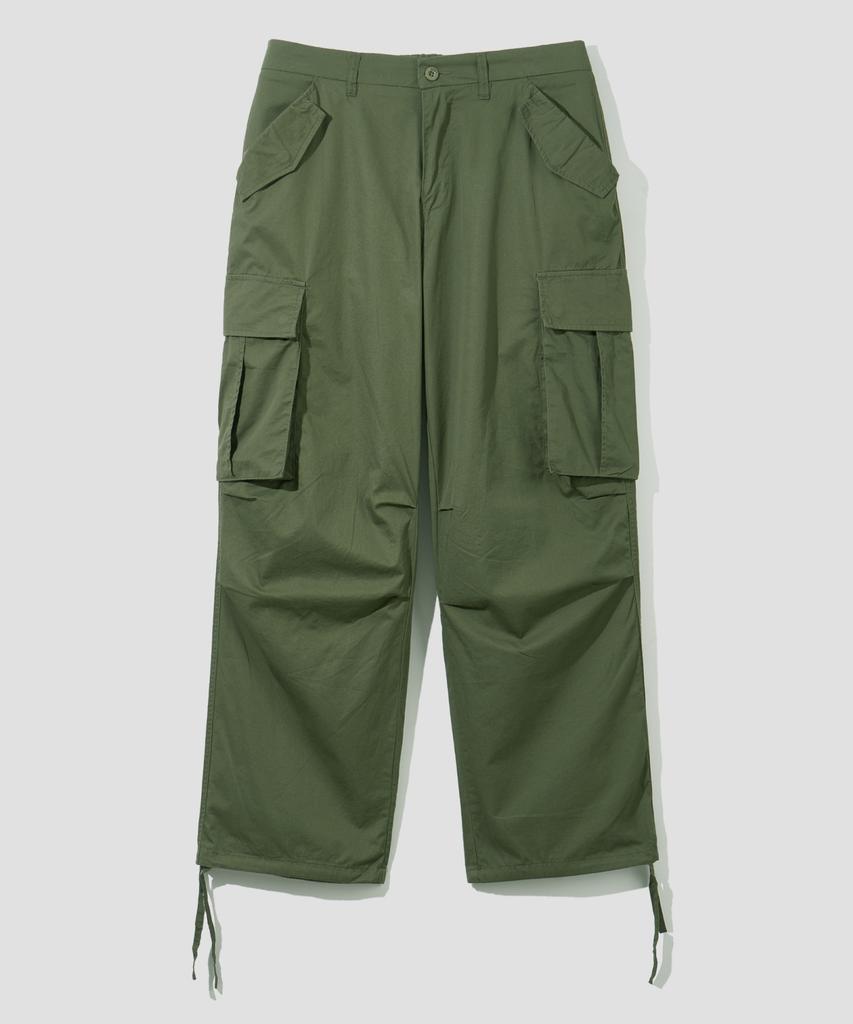 AGOD Cargo Strap Parachute Cotton Pants [Khaki]