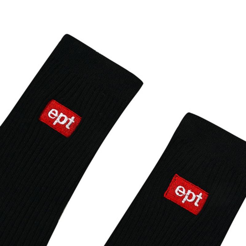 EPT BOX LOGO SOCKS (BLACK_RED)