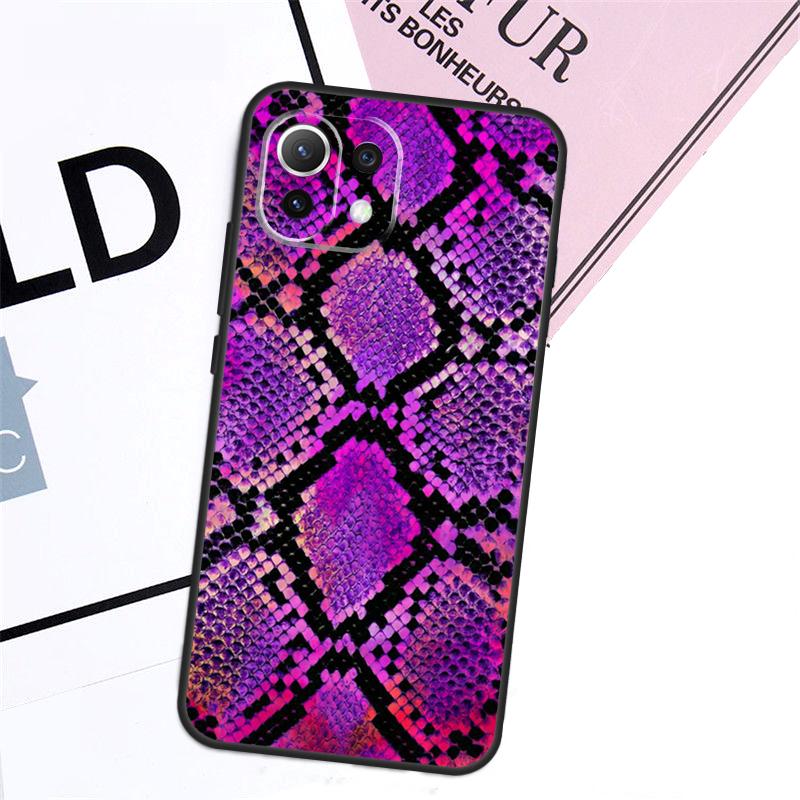 Snake Skin Case For Xiaomi 15 14 17 Ultra 13T 14T 15T Pro POCO F8 Ultra F7 F5 F6 X3 X5 X6 X7 Pro Cover