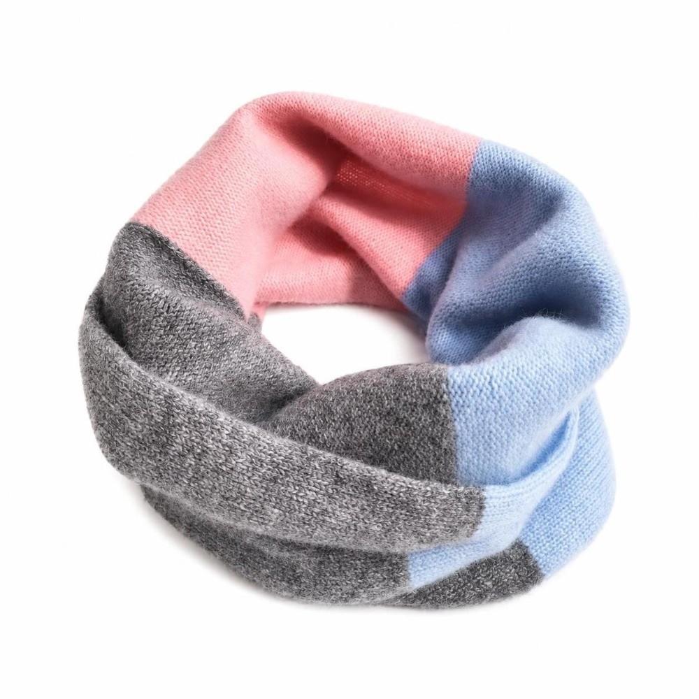 Windproof Infinity Scarf Splicing Color Loop Neck Gaiter Soft Neck Collar Autumn Winter