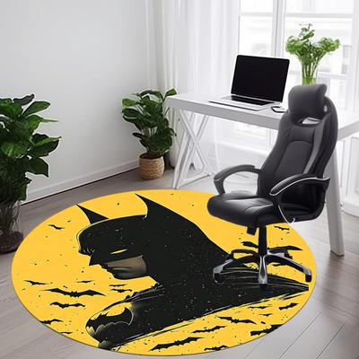 1 Peça Tapete Redondo de Escritório Batman, Para Sob Cadeiras de Escritório Quarto Sala de Estar Decoração de Casa, Decoração de Quarto, Disponível em Vários Tamanhos