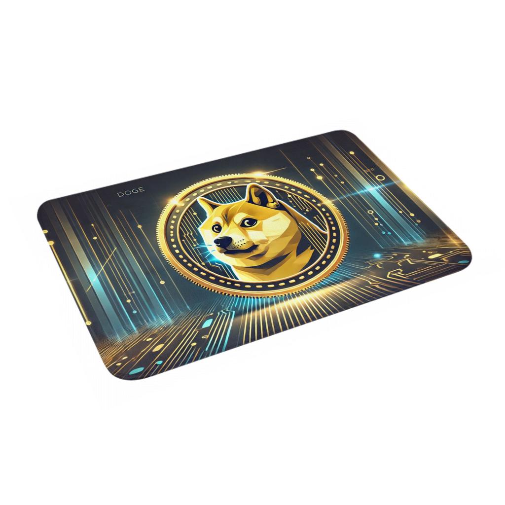 Cryptocurrency Dogecoin Floor Door Kitchen Bath Mats Anti-Slip Outdoor Bitcoin Geek Doormat Garage Entrance Carpet Rug