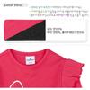 Korean Kids Rabbit Ruffle Outfit Set Girls Pink Flare Top Pants 2pcs Korean Design Children Clothes