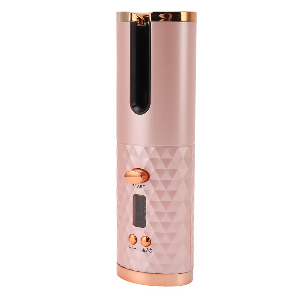 Cordless Automatic Hair Curler Fast Heating USB Rechargeable Portable Curling Wand with Digital Display for Hair Styling