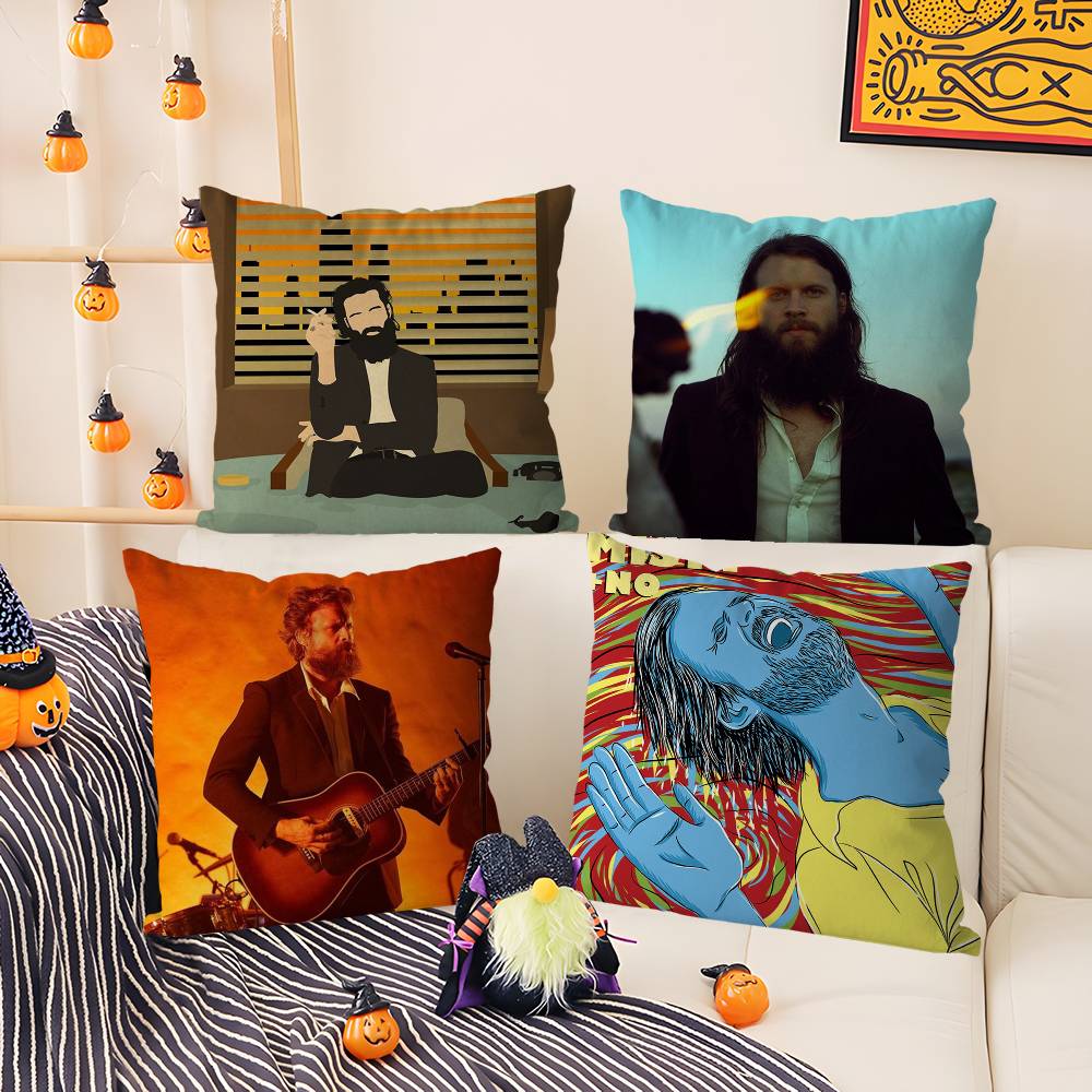 Father J-John Misty Pillow Case Home Dorm Chair Back Short Plush Double-Sided Printing Office Nap Time Cushion Cover
