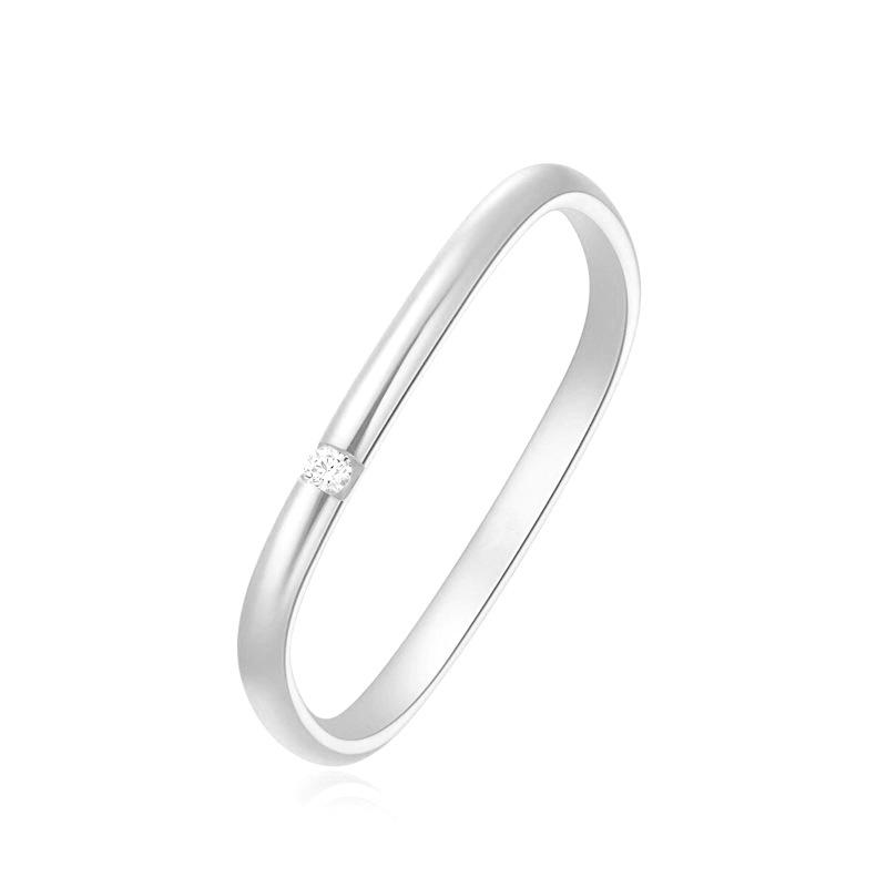 

Золотое кольцо для пары из титановой стали с квадратным бриллиантом 6