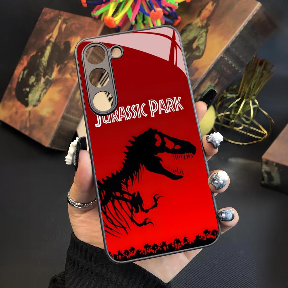 

Jurassic Park Dinosaur Phone Case For Samsung Galaxy S25 S24 S23 S22 S20 S21 Note20 Ultra Plus Fe Colored Silver Cover Samsung S22
