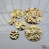 Natural Yellow Brass Uneven Round DIY Ornament Piece