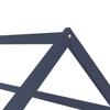 Kids  Bed Frame Grey Solid Pine Wood 70 X 140 Cm