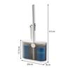 WIKHOSTAR Disposable Toilet Brush Holder Set with 12 Toilet Brush Refills Wall-Mounted Toilet Brush with Cleaning Liquid Brushes