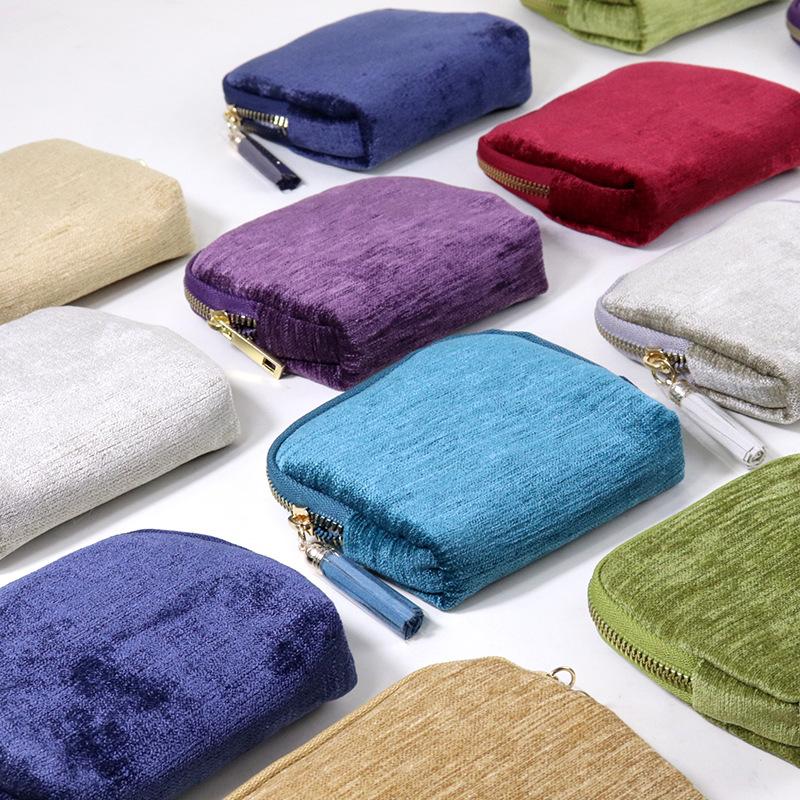 Jewelry Storage Bag With Tassel Pendant Multi Layer Lining Ring Necklace Packaging Large Capacity Travel Bracelet Storage Pouch