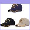 Katoenen Geborduurde Baseballpet Met Zonbescherming Voor Casual Buitenkleding