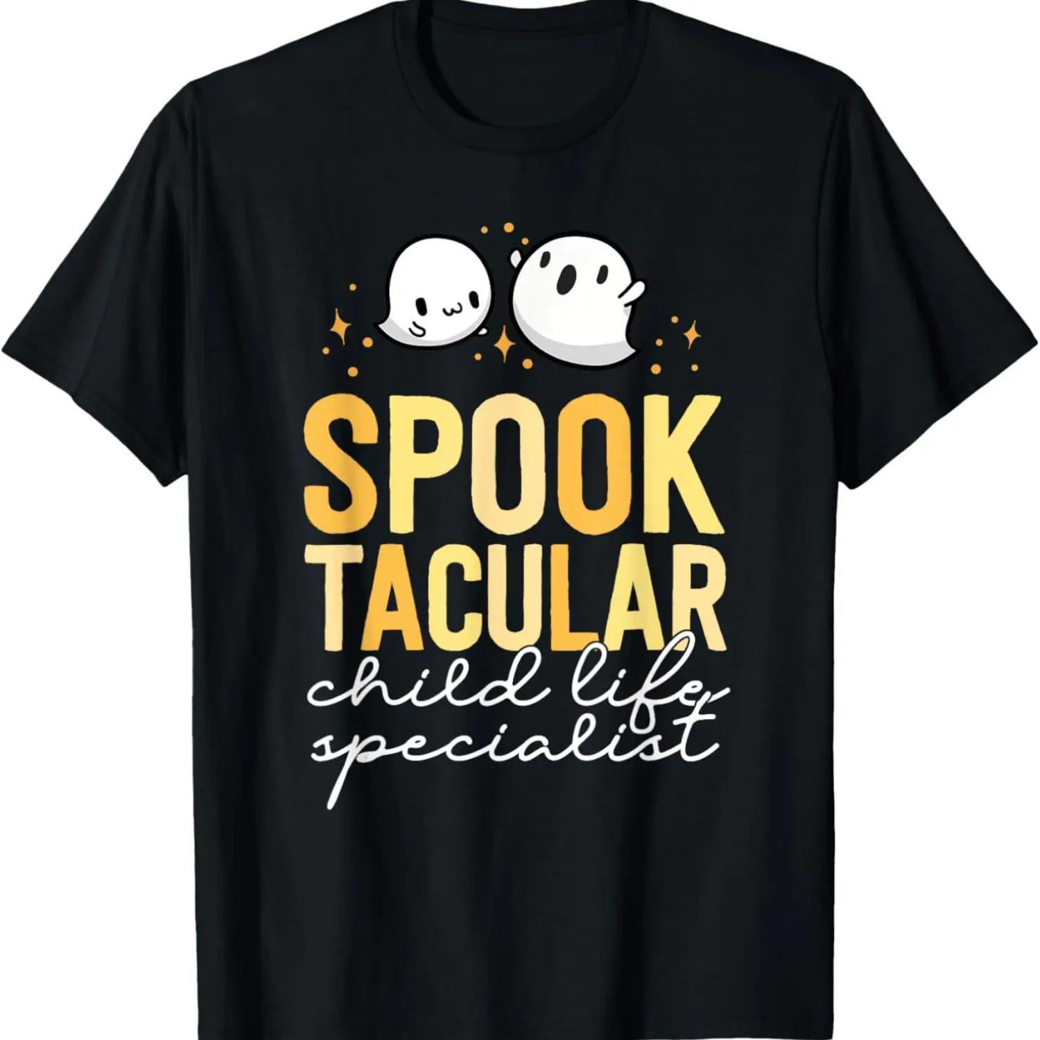 Spooktacular Child Life Specialist Halloween Hospital Fall T-Shirt S