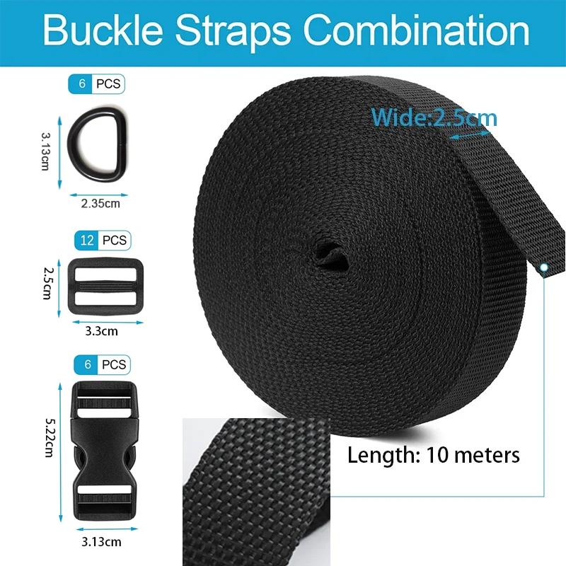 

Nylon Heavy Webbing Strap Knapsack Belt Ribbon Clothing Fabric Sewing Belt Handmade DIY Sewing Accessories for Luggage 5-20M