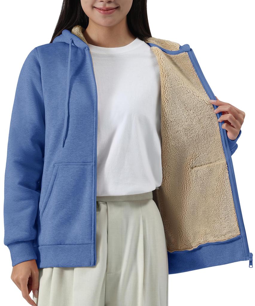 TACVASEN Casual Warm Sweatshirt Hoodie with Thick Solid Classic for Outdoor and Sports Blue Size XL Women's Hood, Color, Fleece-Lined, Wear, Gray,
