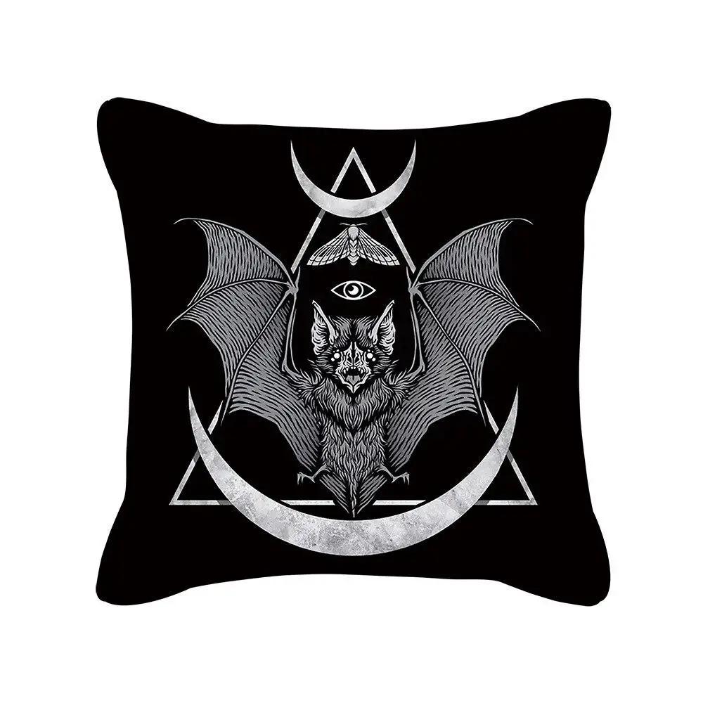 

45*45 Sofa Cushion Pillowcase Polyester Home Decor Skull Print Cover 12x12Inch