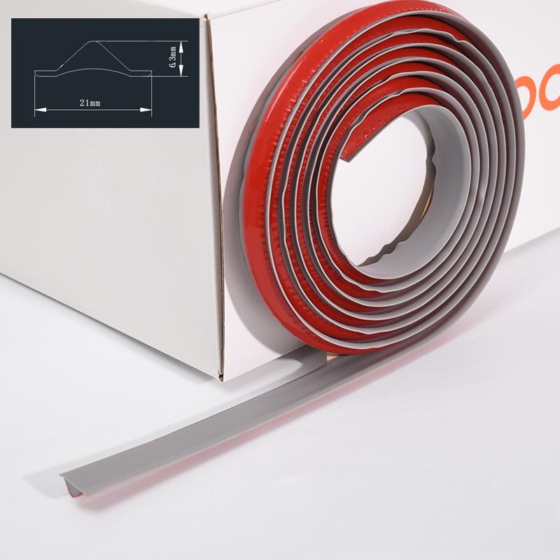 

1pc 1m/2m PVC Wall Gap Decorative Soft Line Self-Adhesive Interior Corner Decor Strip Concave Decor Line Ceiling Baseboard 1M сірий колір