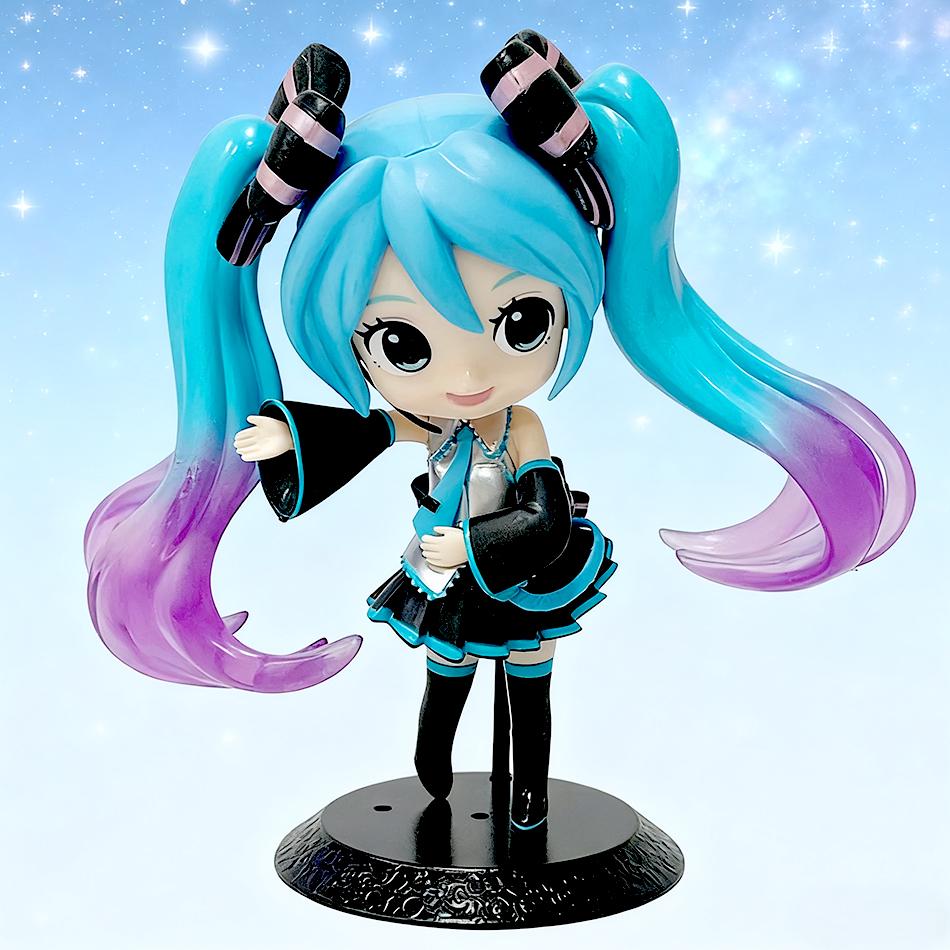 Anime New  Figure Mini Character Ornaments Kawai Purple Blue Home desk Decoration Adult Toy kid Birthday Gift