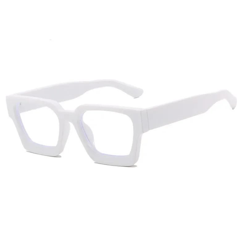 Fashion Square Oversized Anti-blue Light Eyewear Men Vintage Women Trend Clear Optical Myopia Frame Glasses Popular Goggle INS