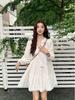 White Lace Splicing Holiday Dress Women's Summer New Yunnan Xinjiang Grassland Travel Photo Dress