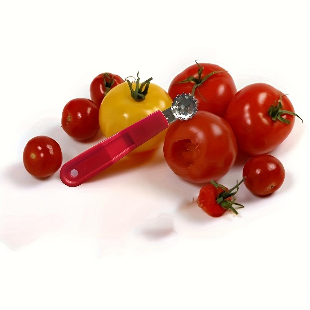 1pc Using a Fruit and Vegetable Corer, Easily Remove Tomato Stems and Strawberry Cores.