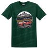 Racing Car T Shirt Vintage Mountain Landscape Graphic Tee Auto Lover Gift