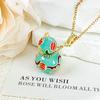 Necklace New Chinese-style Colored Drip Enamel Ruyi Gourd Necklace Fashion Exquisite Retro Non-fading Necklace Accessories