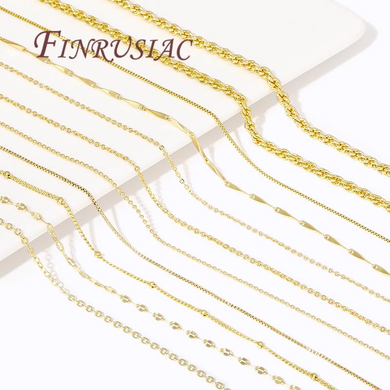5 Pieces/Lot Adjustable Chains 18K Gold Plated Necklace Chains For Jewelry Making Findings,Pendants Chain with Lobster Clasps