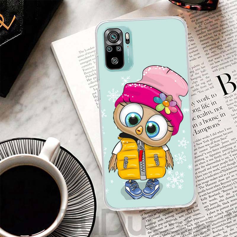Cute Owl Hearts Lover Cover For Xiaomi Redmi Note 14 13 12S 12 11 Pro Plus Phone Case 11S 10S 10 11E 11T 14Pro 13Pro Print Coque