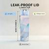 1PC Lilac Blue Ink Marble Pattern 750ml Color Plastic Sports Water Bottle Leakproof Flip Straw Lid Suitable for Sports Office Home Use