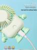 USB Rechargeable Mini Robot Cartoon Fan - Silent Portable Desktop Fan for Kids