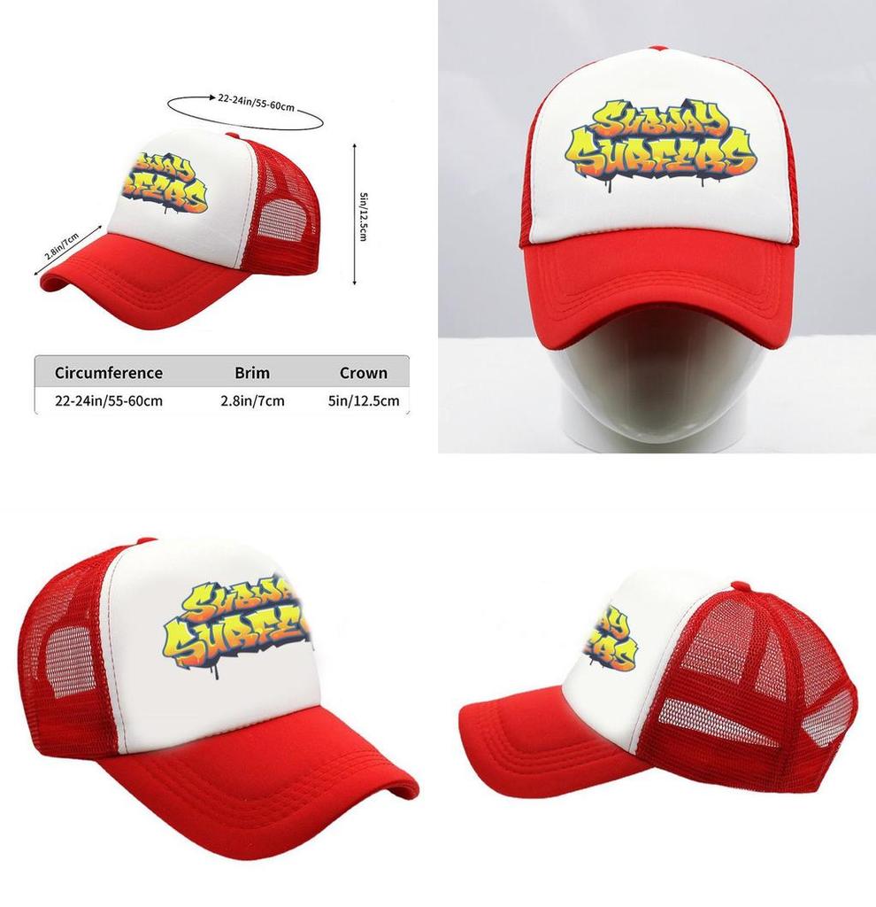 Boné de Beisebol Subway Surfers Proteção UV Respirável Unissex Chapéu de Verão ao Ar Livre Para Fãs