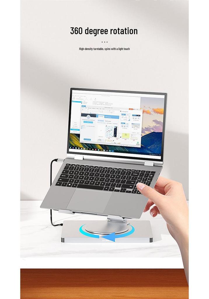Rotating Tablet Stand with HDMI, Gigabit Ethernet, USB 3.0 Docking Station & Splitter