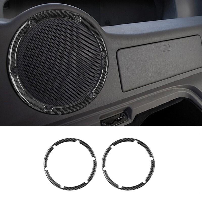 2Pcs Carbon Fiber Interior Rear Speaker Cover Trim For Nissan 350Z 2003-2009