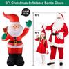 6 FT Holiday Yard Decoration Supplies Christmas Inflatable Santa Claus Christmas Inflatables Outdoor Decorations LED Lights