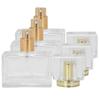 3pcs Glass Empty Perfume Bottle Makeup Refillable Perfume Spray Bottle DispenserGold